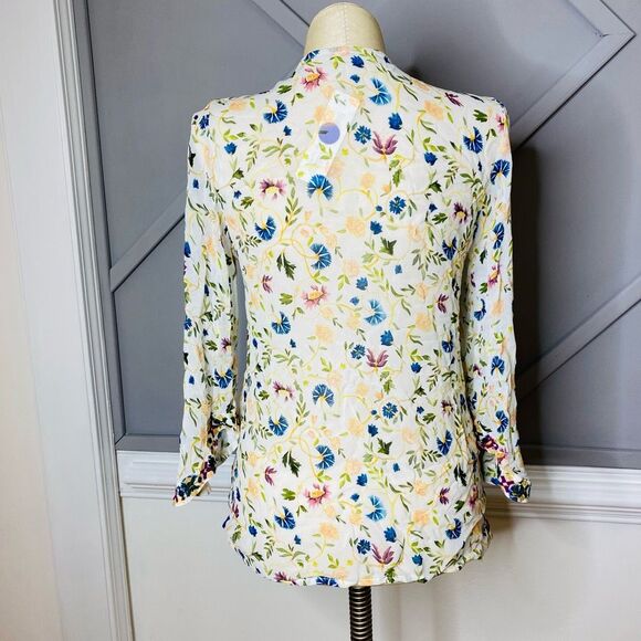 🚨Final Sale Soft Surroundings Open Front Kimono Sheer Cardigan Embroidered M - Picture 8 of 12